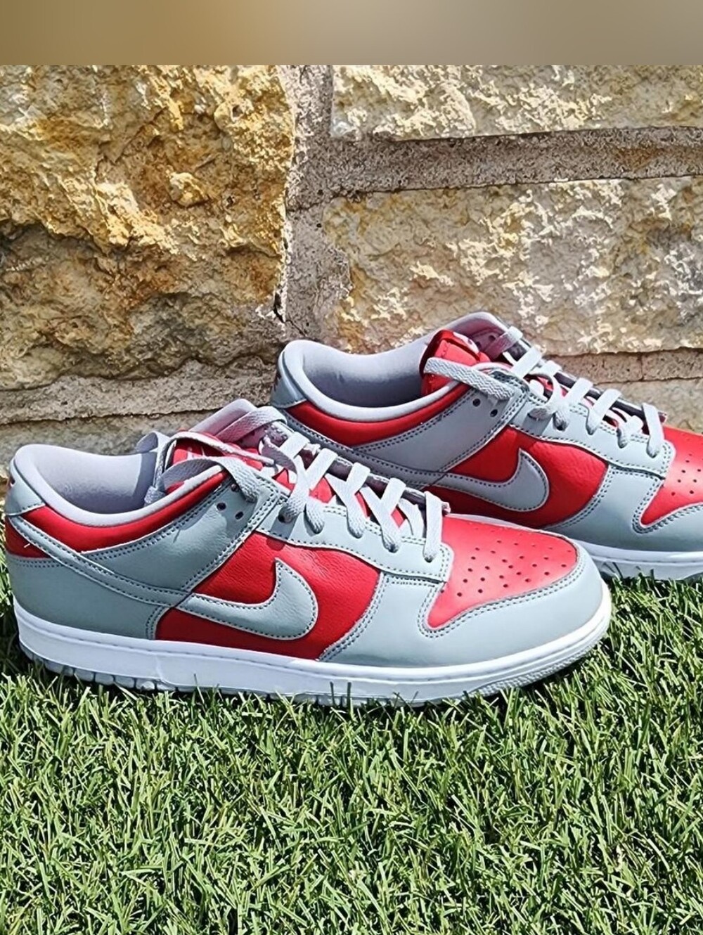 Nike Dunk Low "Reverse Ultraman"— Gray and Red Low-Top Sneakers
